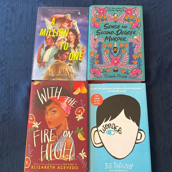 Young Adult 4 Hardback Books Wonder, With The Fire on High - Elizabeth Acevedo - Picture 1 of 7
